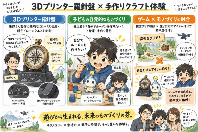 3Dプリンター羅針盤 × 手作りクラフト体験